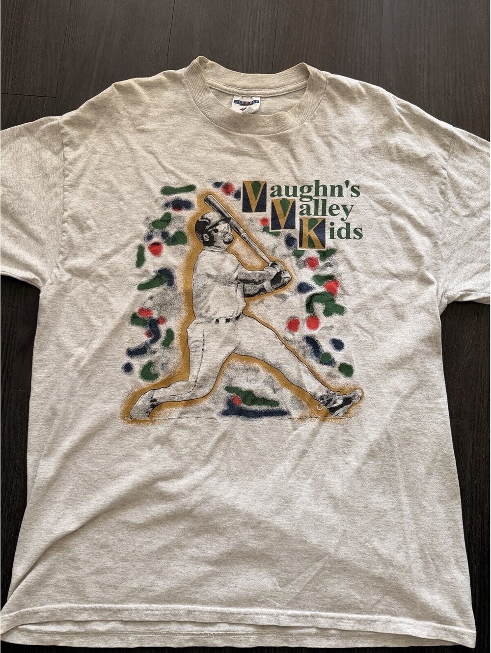 Vintage 90s Mo Vaughn Red Sox Vaughns Valley Kids Jerzees T Shirt L